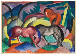 Tre cavalli, 1912 da Franz Marc