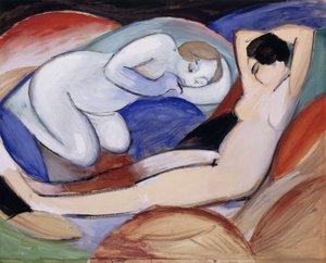 Due nudi reclinati, 1912