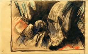 Cascata in montagna da Franz Marc