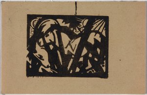 Cavallino selvatico, cartolina da Sindelsdorf a Wassily Kandinsky a Monaco da Franz Marc