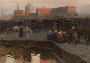 Caravanserraglio presso Gur-e Amir a Samarcanda da Franz Roubaud