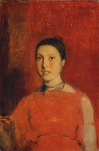 Ragazza in abito rosso