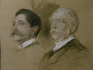 Otto von Bismarck e suo figlio Herbert, Segretario di Stato degli Affari Esteri dal 1860-90