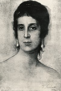 Ritratto di Laura Acton da Franz Seraph von Lenbach