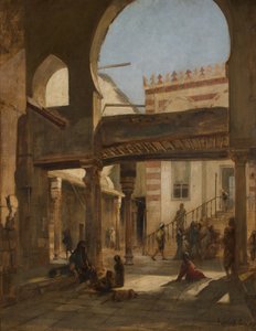 Scena nel complesso della moschea di Kalaun al Cairo da Franz Seraph von Lenbach