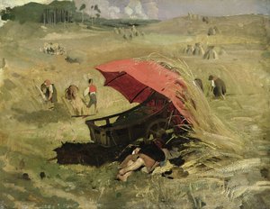 Il parasole rosso, c.1860 da Franz Seraph von Lenbach