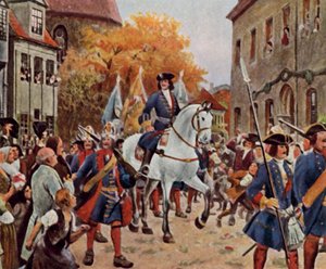Il principe Leopoldo I entra a Dessau dopo la fine della guerra di successione spagnola