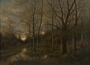Paesaggio fluviale vicino a Lundenburg da Franz Stephan Paschinger