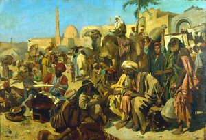 Un Mercato al Cairo, fine XIX secolo da Franz Theodor Wurbel
