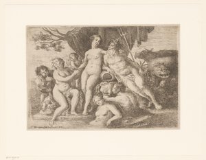 Nettuno e Anfitrite tra ninfe e tritoni bagnanti da Franz Xaver Wagenschon