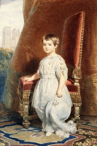 Ritratto del conte di Parigi, da bambino in costume bianco da Franz Xaver Winterhalter