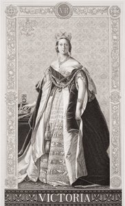 Regina Vittoria (1819-1901) da `Illustrations of English and Scottish History