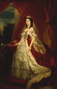 Principessa Augusta di Sassonia-Weimar-Eisenach 1811-1890, Regina di Prussia, ca 1859 da Franz Xaver Winterhalter School of .