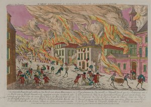 Incendio, New York, circa 1776 da Franz Xaver Habermann
