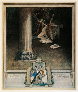 Austria, Vienna, Illustrazione della Divina Commedia di Dante Alighieri (Inferno, Canto XVIII) di Franz von Bayros da Franz von (1866 1924) Bayros