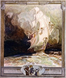 Illustrazione dalla Divina Commedia di Dante, Paradiso, Canto XXVII da Franz von Bayros