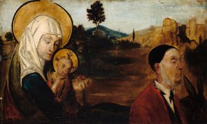 Fuga in Egitto, con il barone Karl Eduard von Liphart come Giuseppe da Franz von Lenbach