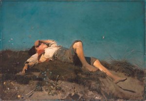 Tedesco: Hirtenknabe Un pastorello da Franz von Lenbach