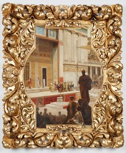 Il Teatro di Dioniso ad Atene. Progetto per il dipinto del soffitto della scalinata del Burgtheater di Vienna da Franz von Matsch