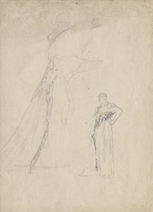 Studio di drappeggio con pelle di leopardo da Franz von Matsch