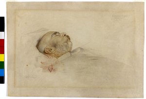 Imperatore Francesco Giuseppe I sul letto di morte da Franz von Matsch