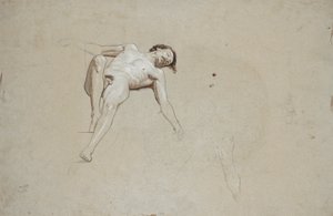 Studio di un nudo maschile sdraiato