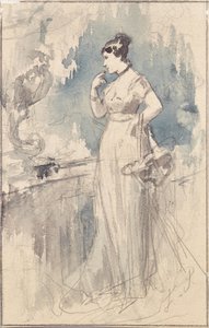 Signora in abito da sera da Franz von Persoglia