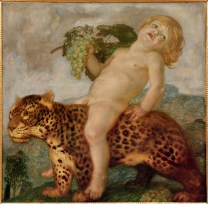 Bacco bambino su una pantera da Franz von Stuck