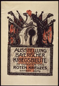 Esposizione dei bottini di guerra bavaresi a beneficio della Croce Rossa, 1915
