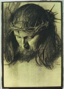 Testa di Cristo, c.1890 da Franz von Stuck