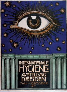 Poster per la Prima Esposizione Internazionale di Igiene del 1911