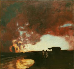 Tramonto sul mare da Franz von Stuck