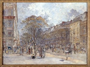 Francese: Boulevard des Italiens, vista mattutina da Frederic Anatole Houbron