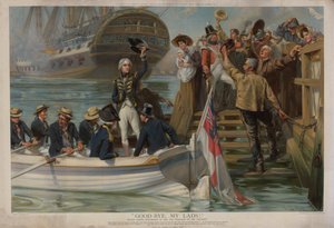 Nelson lascia Portsmouth per salpare verso Trafalgar sulla Victory