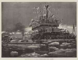Gelo, neve e ghiaccio sul Medway, porto di Sheerness dopo una bufera da Fred T. Jane