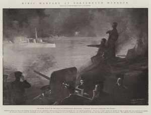 Guerra simulata al porto di Portsmouth da Fred T. Jane