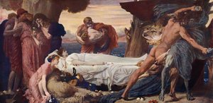 Ercole lotta con la Morte per il corpo di Alcesti