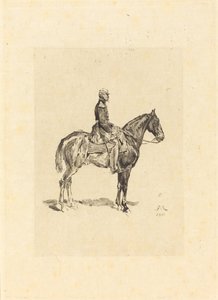 Cavaliere da Frederic Auguste La Guillermie after Jean Louis Ernest Meissonier