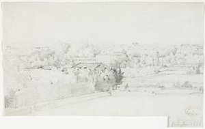Vista della Villa Borghese e della sua aranciera dalla Villa Medici, 1826 da Frederic Bourgeois de Mercey
