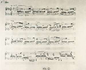 Partitura di "Studi per pianoforte op. 10" del compositore polacco Frederic Chopin (1810-1849) da Frederic Chopin