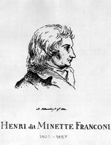 Circo: Acquaforte di Frédéric Hillemacher, ritratto di Henri Franconi, detto Minette Franconi (1805-1827) - in “The Franconi Circus”