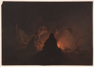 Beduini in campo di notte da Frederic Edwin Church