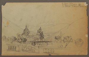 Disegno, Una chiesa sulle montagne dell