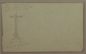 Disegno, Una croce nella piazza principale, Guaranda, 1857