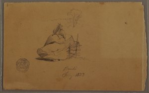 Disegno, Una capra a Pandi, Colombia, luglio 1853 da Frederic Edwin Church