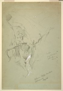 Disegno, Una gola tra Ceppo Morelli amp; Macugnaga, 11-12 settembre 1868 da Frederic Edwin Church