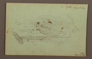 Disegno, Cascate americane sotto un cielo nuvoloso, fiume Niagara, forse 1856
