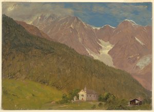 Disegno, Paesaggio alpino in Svizzera, agosto 1868 da Frederic Edwin Church