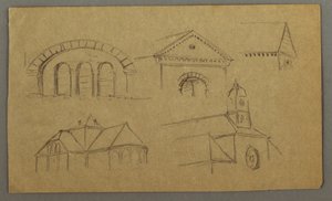 Disegno, Studi di architettura, Austria (), 1868 da Frederic Edwin Church