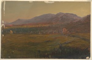 Disegno, Paesaggio autunnale, Hudson, New York, 1860 ca. da Frederic Edwin Church
